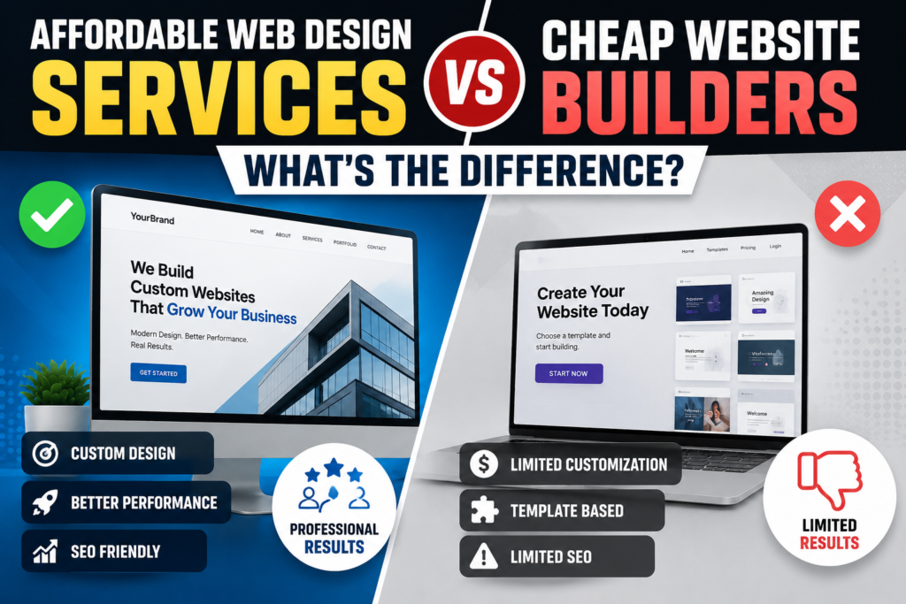 Affordable Web Design Services vs Cheap Website Builders: What's the Difference?