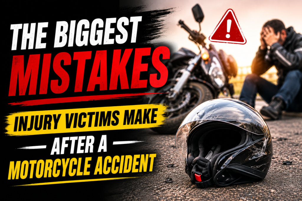 The Biggest Mistakes Injury Victims Make After A Motorcycle Accident