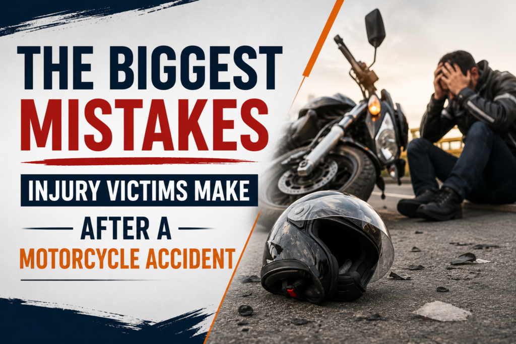 The Biggest Mistakes Injury Victims Make After A Motorcycle Accident The Biggest Mistakes Injury Victims Make After A Motorcycle Accident