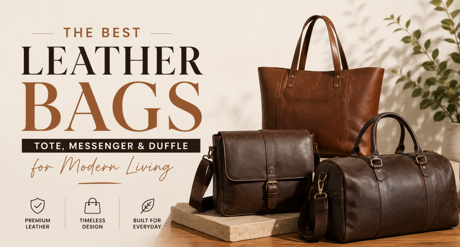 The Best Leather Tote, Messenger & Duffle Bags for Modern Living The Best Leather Tote, Messenger & Duffle Bags for Modern Living